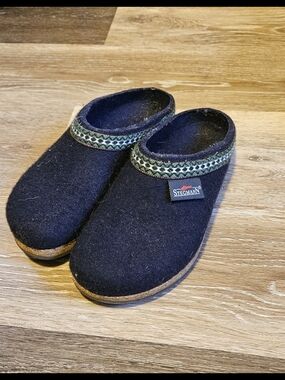 Stegmann Blue Wool Clogs